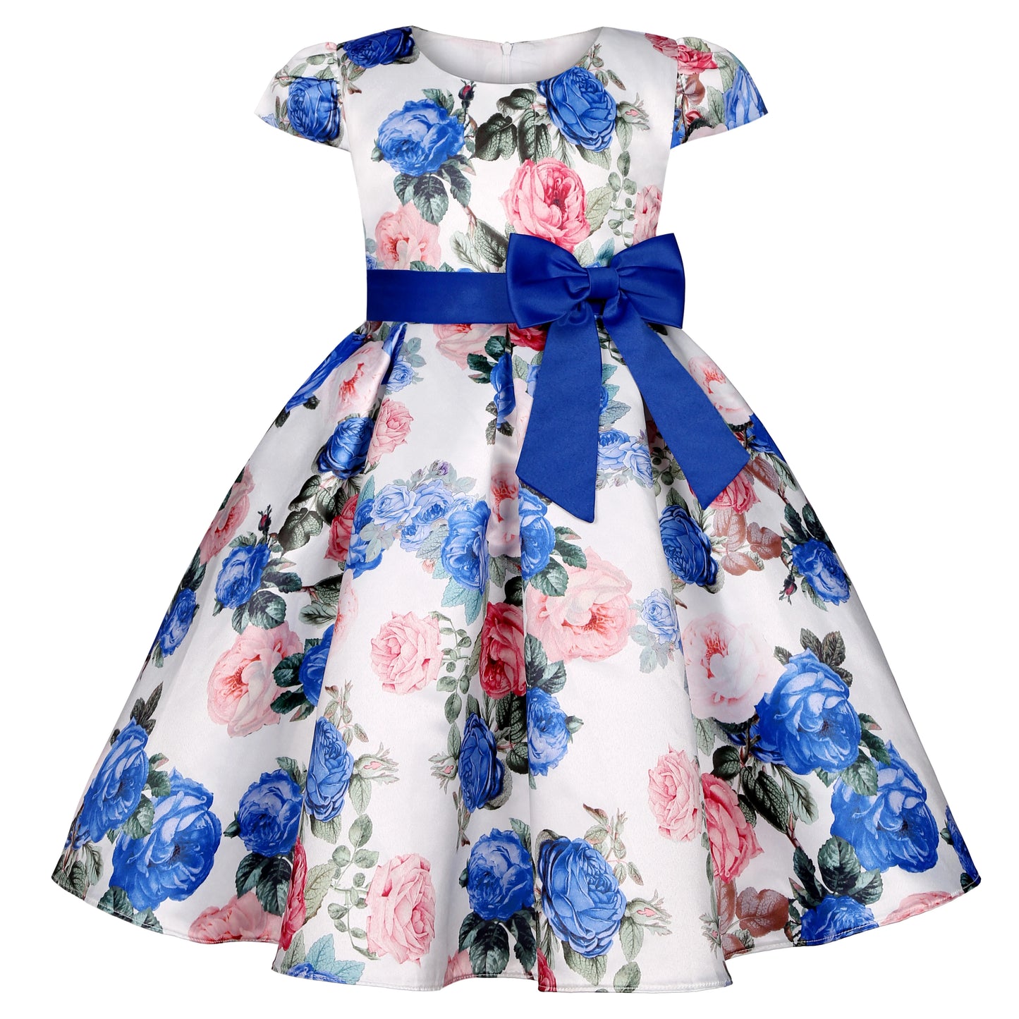 2025 Transnational Girls' Dress Children's Princess Dress Retro Print Formal Dress Holiday Hostess Dress Hot Sale