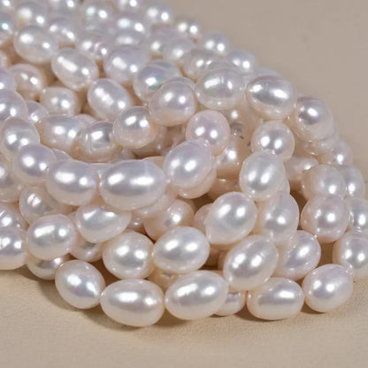 9-10-11mm AAAA Big Rice High Quality Natural Freshwater Pearl Rare Bead for Jewelry Make DIY Necklace Bracelet Accessory Factory - AMULET RING STORE