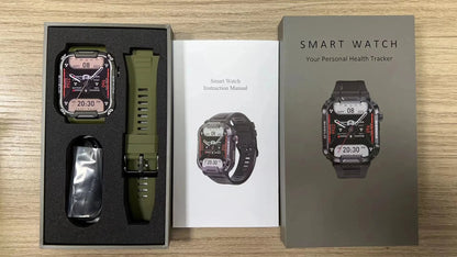 Outdoor Men Smart Watch 1.85'' 400mAh Bluetooth Call Health Monitor Swim Waterproof Sport Smartwatch for Xiaomi IOS Android 2025