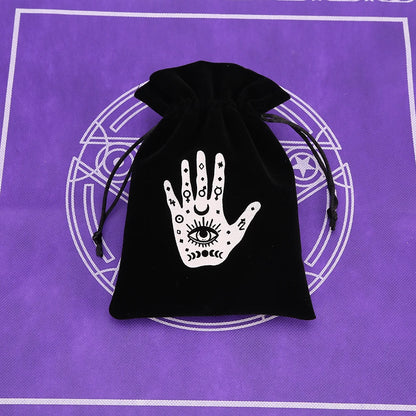 Tarot Card Bag Composite Fleece Drawstring Storage Bag Tarots Storage Bag Dice Bag Rune Jewelry Pouch Christmas Party Gift Pouch - AMULET RING STORE