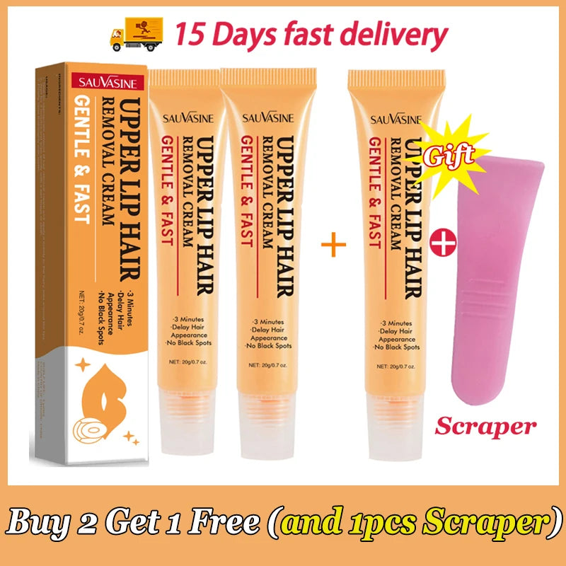 3 Minutes Fast Hair Removal Cream Painless Hair Growth Inhibitor Lip Face Arm Armpit Leg Permanent Depilatory for Men Women Care - AMULET RING STORE