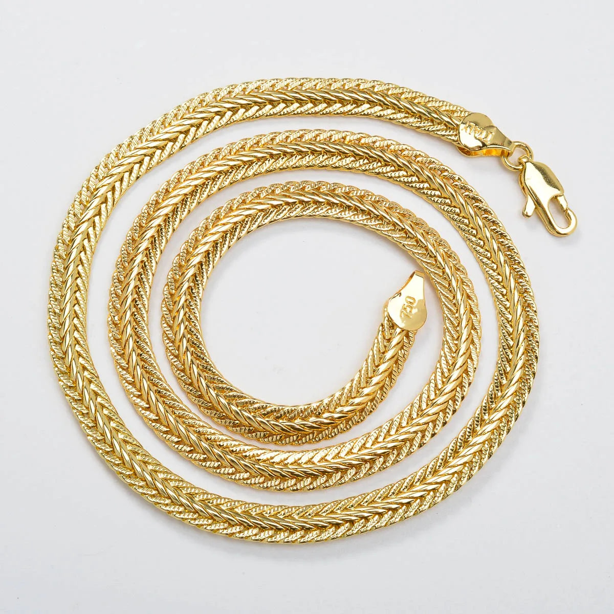 Hip Hop Chain Neck Choker Jewelry for Men Boy 18k Gold Plated Minimalist Long Necklace Italian Man Birthday Party Gift Wholesale - AMULET RING STORE