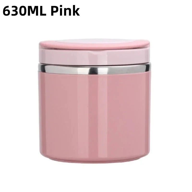 630/1000ml Food Thermal Jar Insulated Soup Cup Thermos Containers Stainless Steel Lunch Box Thermo Keep Hot for School Children - AMULET RING STORE