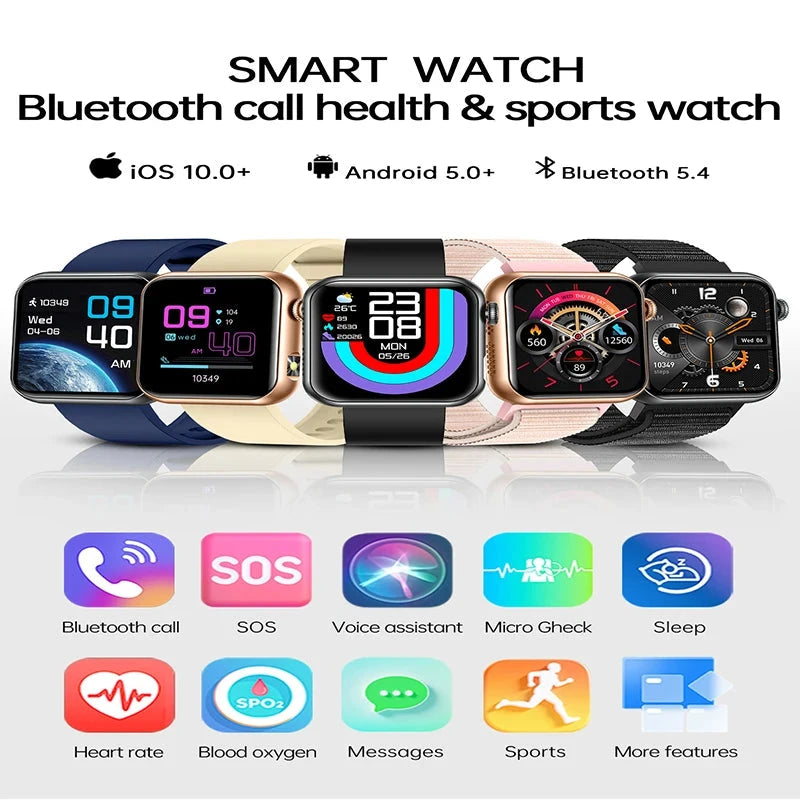 2025 New LED Women AI Smart Diagnosis Smart Watch HRV+PPG Blood Pressure Blood oxygen Health monitor IP68 NFC Smartwatches ﻿