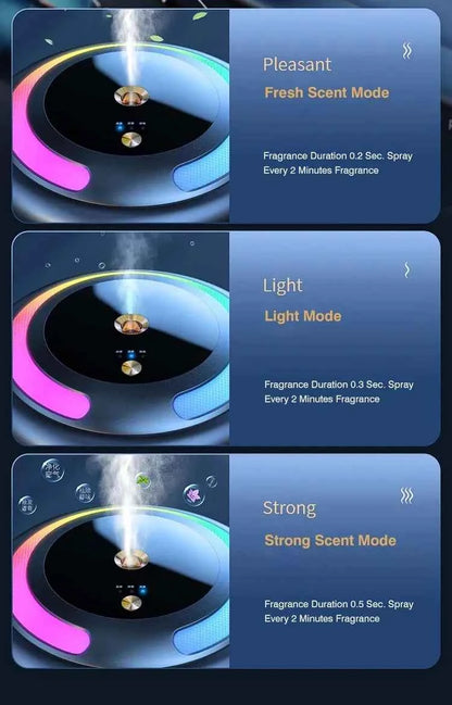Smart Car Humidifier Essential Oil Diffuser LED Light Fragrance Aromatherapy  Air Freshener  Perfume Car Diffuser