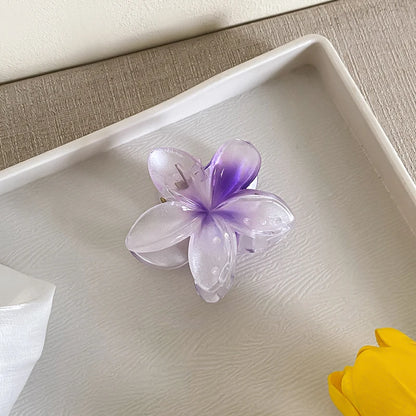 AISHG Fashion Women Flower Hair Claws Hawaiian Gradient Hair Clips Vacation Beach Style Hairpins Hair Accessories - AMULET RING STORE