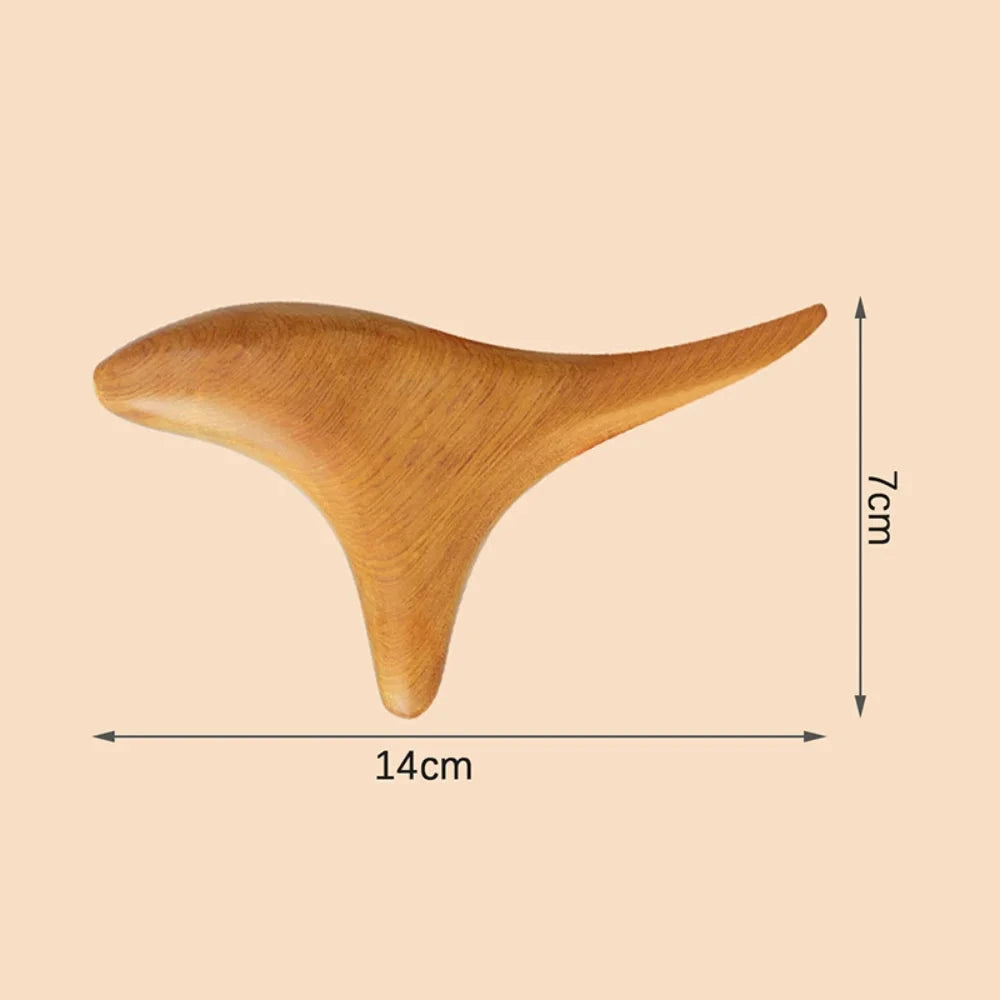 Nature Wood Trigonometric Massage Cone Wooden Lymphatic Massage Stick Face Hand Foot Body Massager Gua Sha Board Acupuncture Pen - AMULET RING STORE
