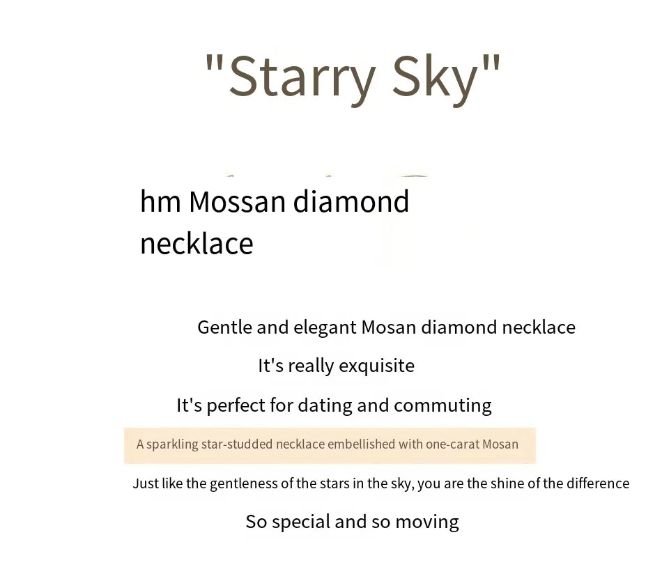 TEN CARATS 0.5-2CT S925 sterling silver Moissanite Women's Necklace Super Sparkly D Color VVS1 Pendant chain plated Jewelry - AMULET RING STORE