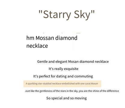 TEN CARATS 0.5-2CT S925 sterling silver Moissanite Women's Necklace Super Sparkly D Color VVS1 Pendant chain plated Jewelry - AMULET RING STORE