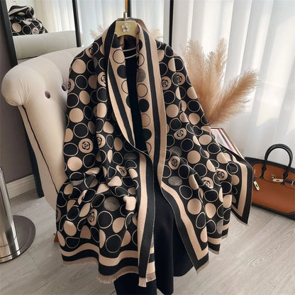 Cashmere Scarf for Women Thick Warm Winter Blanket Brand Female Luxury Quality Shawl Wrap Bufanda 2024 Poncho Echarpe Pashmina