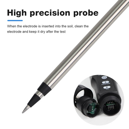 2 In 1 Soil EC Meter Handheld Digital Soil Tester Multifunction EC Temp Detector Backlit Soil EC Analyzer for Garden Greenhouse - AMULET RING STORE