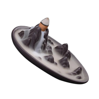 Backflow Incense Burner Ceramic Incense Burner Incense Burner Incense Utensils Tea Ceremony Zen Home Creative Small Ornaments - AMULET RING STORE