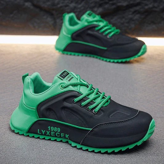 Leisure Sports Shoes Men's New Increase Thick Sole Non-slip Vulcanized Running Bag with Breathable Spring and Autumn Men's Shoes - AMULET RING STORE