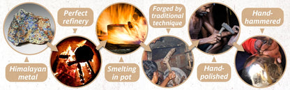 Tibetan Singing Bowl Set Lotus Unique Gift Helpful for Meditation Yoga Relaxation Chakra Healing Prayer and Mindfulness - AMULET RING STORE