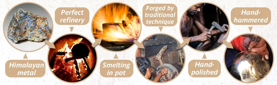 Tibetan Singing Bowl Set Lotus Unique Gift Helpful for Meditation Yoga Relaxation Chakra Healing Prayer and Mindfulness - AMULET RING STORE