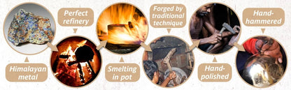 Tibetan Singing Bowl Set Lotus Unique Gift Helpful for Meditation Yoga Relaxation Chakra Healing Prayer and Mindfulness - AMULET RING STORE