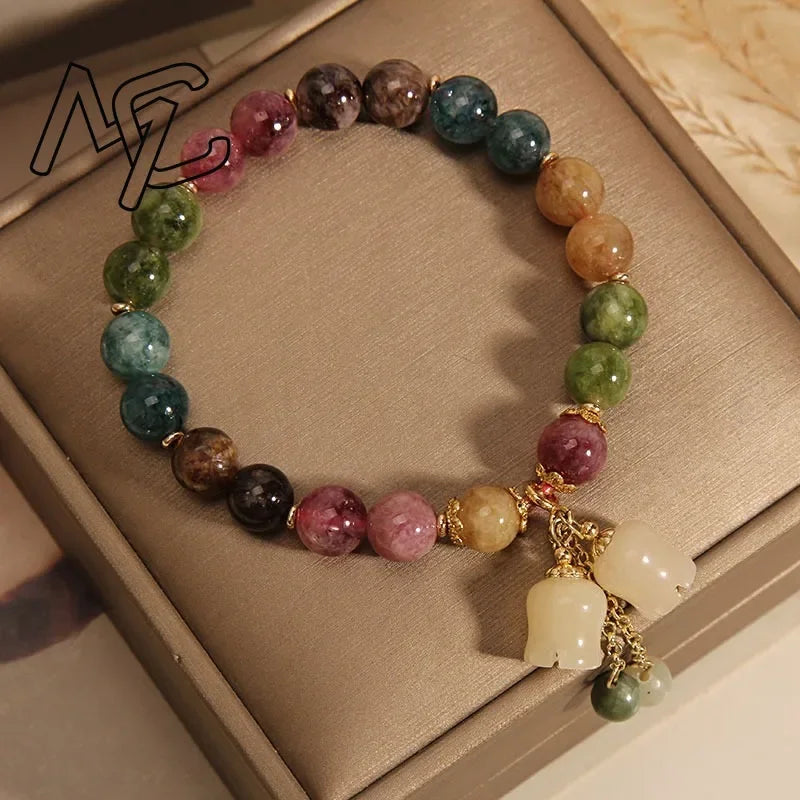 Natural Jade Agate Flower Bracelet Exquisite Sexy Young Girls Fashion Real Jewelry Best Selling Holiday Gifts