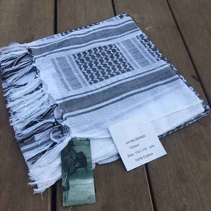 Keffiyeh Tactical Desert Scarf Wrap Shemagh Head Neck Arab Scarf Keffiyeh Scarf Wrap for Men And Women - AMULET RING STORE