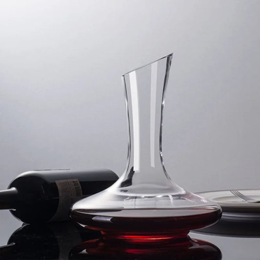 Household Red Wine Trumpet Crystal Glass Decanter 1000ml Red Wine Decanter Wine Pot Bar Wine Pourer Premium Carafe Thickened - AMULET RING STORE