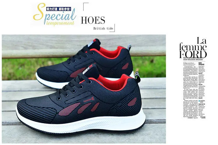 2025 new spring trend sports men's shoes Lace-up thick sole casual fashion shoes Large size Wear skid resistance - AMULET RING STORE