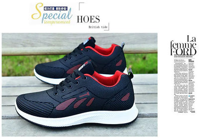 2025 new spring trend sports men's shoes Lace-up thick sole casual fashion shoes Large size Wear skid resistance - AMULET RING STORE