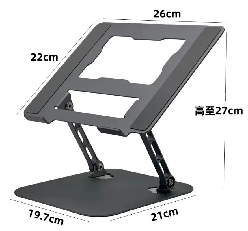 Aluminum 360° Rotation Portable Desktop Foldable Laptop Tablet Holder Bracket For iPad Macbook RedmiBook Galaxy Tab Book Laptop* - AMULET RING STORE