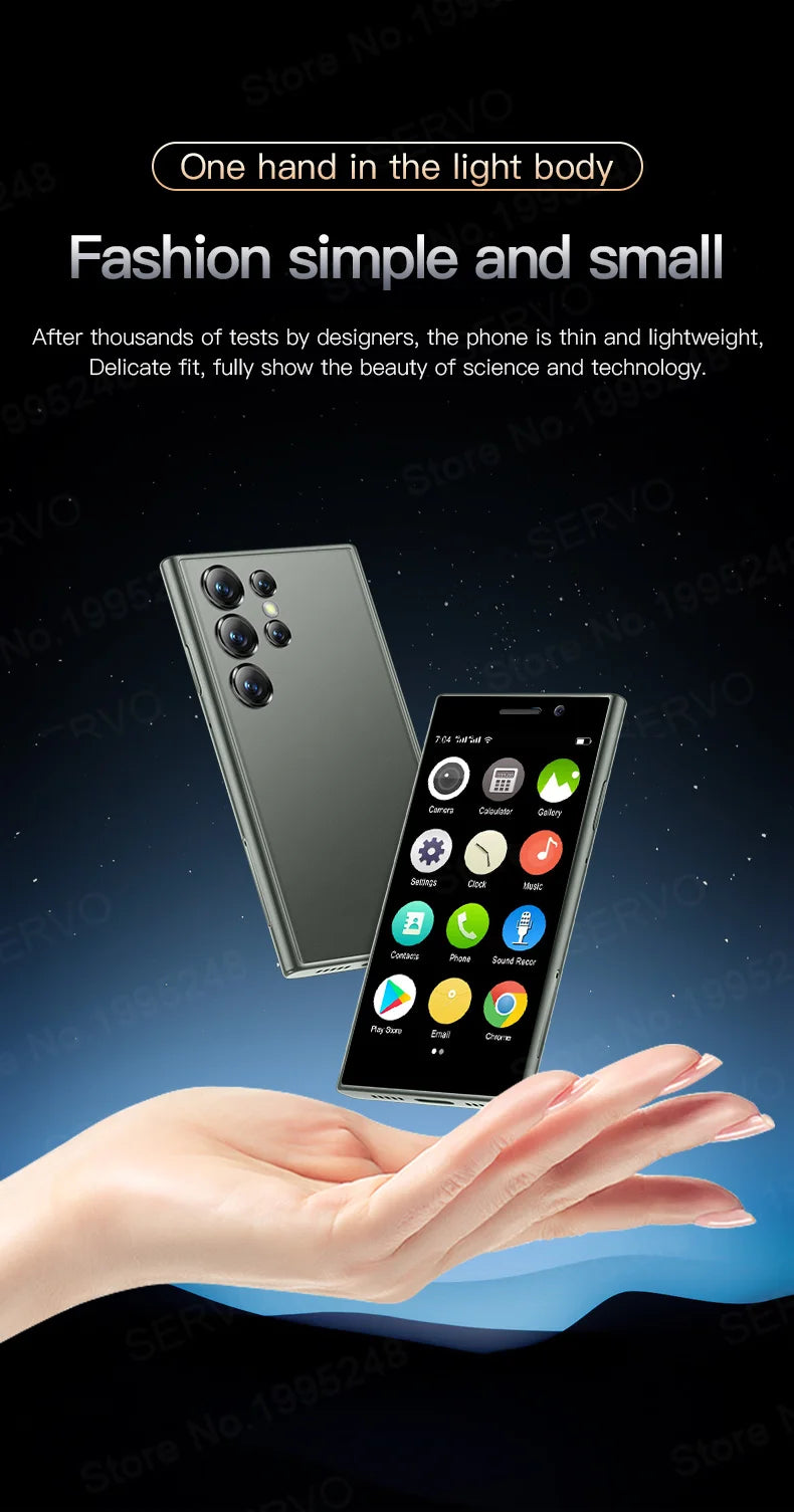 2024 New SERVO S24 Mini 4G Global Smartphone Android System Google Store 2000mAh Facial Unlock Small Smartphones Latest Upgrade - AMULET RING STORE