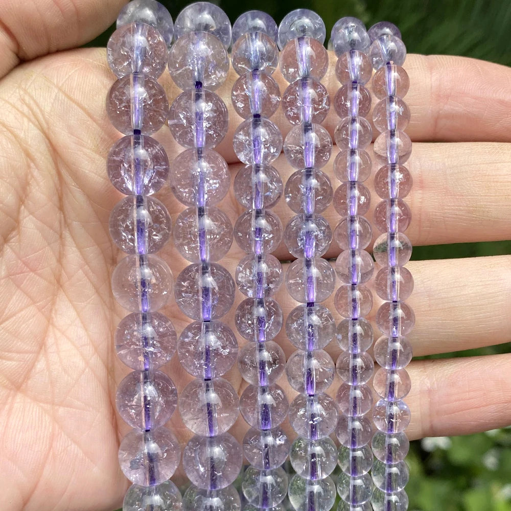 45 Styles Natural Stone Beads Amethyst Purple Jades Agate Crystal Glass Beads Jewelry Making Findings DIY Bracelet Accessories - AMULET RING STORE
