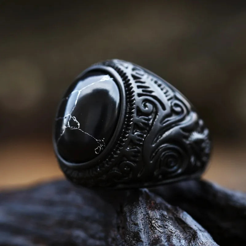 Vintage Handmade Turkish Black Zircon Rings AMULET RING STORE