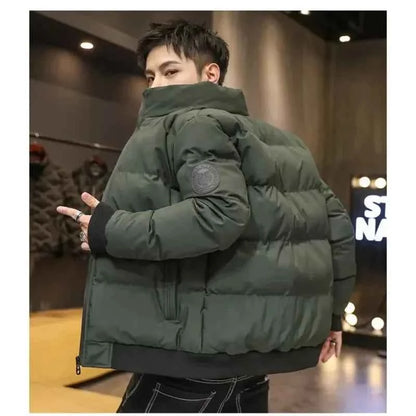 Winter Man Stand Collar Jackets Cotton-padded Parkas Puffer Jacket Men Warm Coats Thick Casual Outwear Streetwear Men's Clothing