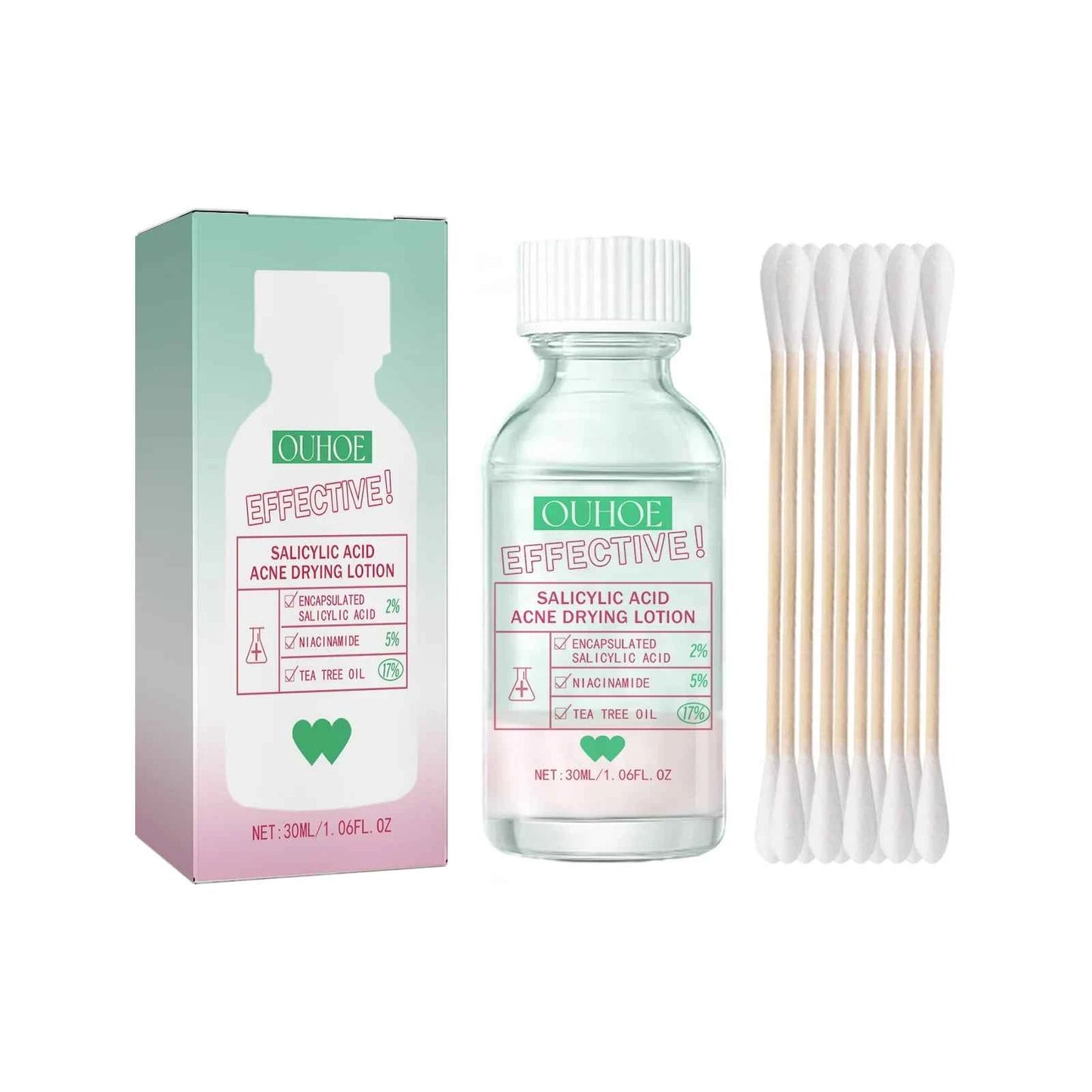 Ouhoe Salicylic Acid Acne Care Lotion Gentle Acne Treatment Pore Shrink Nourishing Improve Skin Texture Glowing Acne Care Lotion