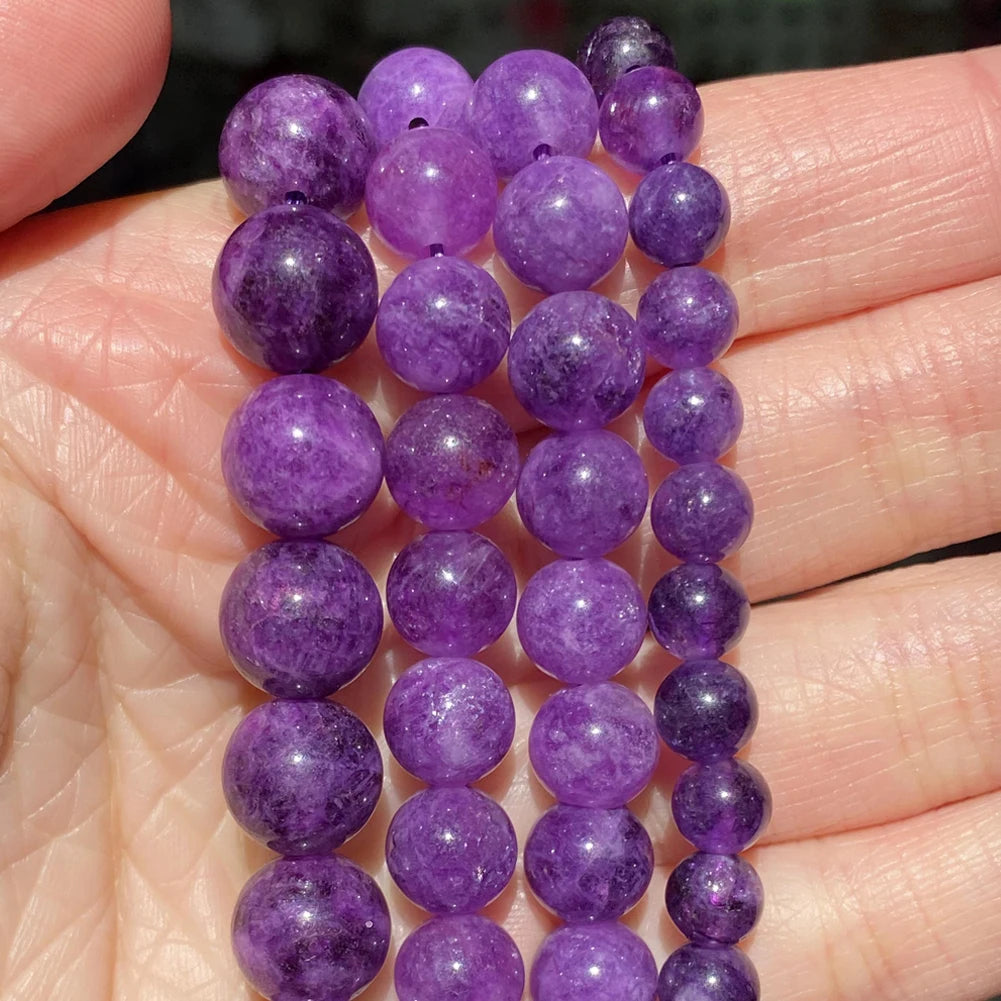 45 Styles Natural Stone Beads Amethyst Purple Jades Agate Crystal Glass Beads Jewelry Making Findings DIY Bracelet Accessories - AMULET RING STORE