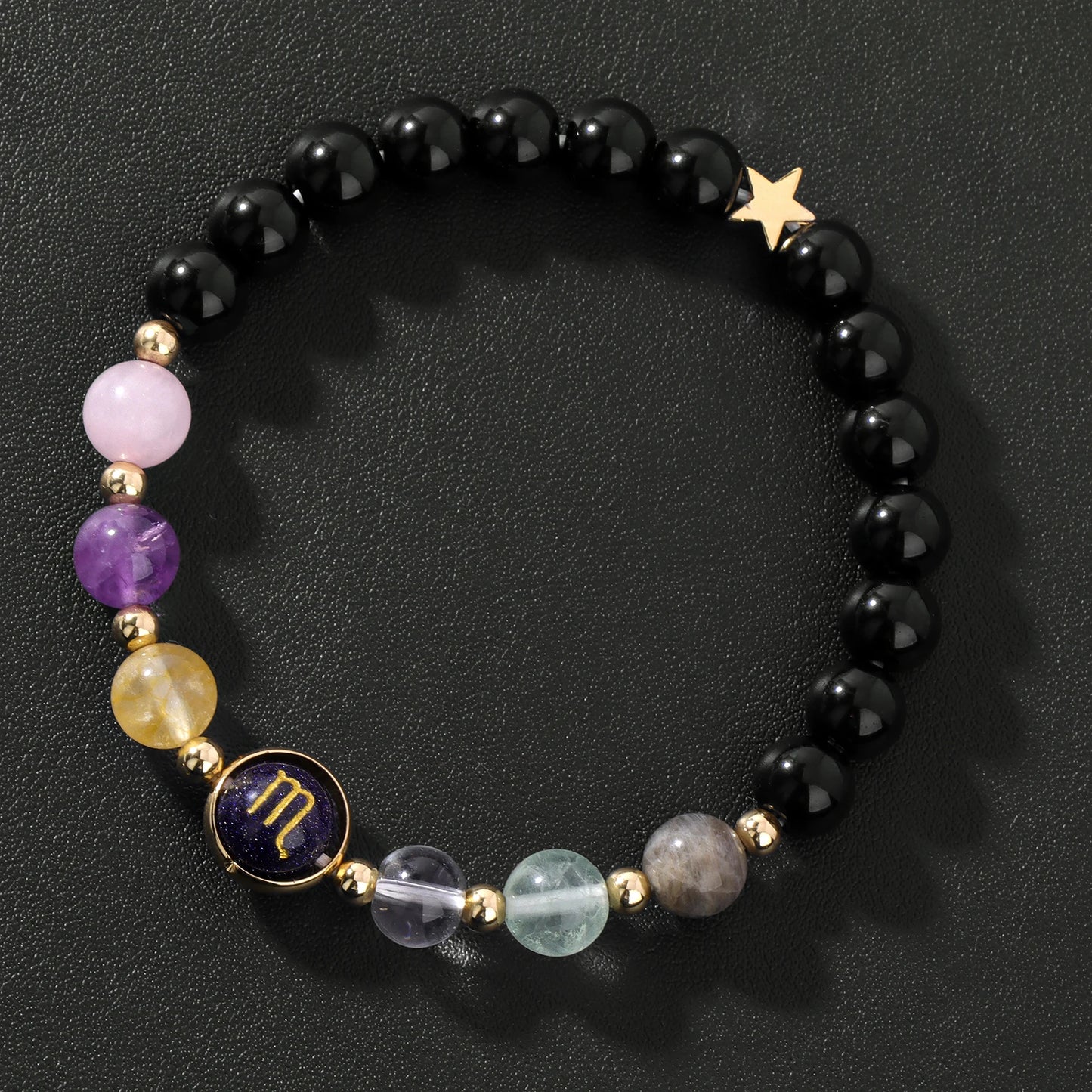 12 Zodiac Signs Bracelet Men Gemini Scorpio Sagittarius Obsidian Tiger Eye Stone Beads Bracelets for Women Constellation Jewelry