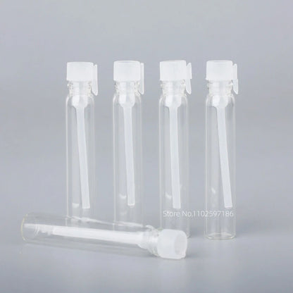Glass Dropper Bottle Transparent Mini 1ml 2ml Stick Essential Oil with Inner Stopper Sample Trial Use Perfume Sub Bottles Empty - AMULET RING STORE