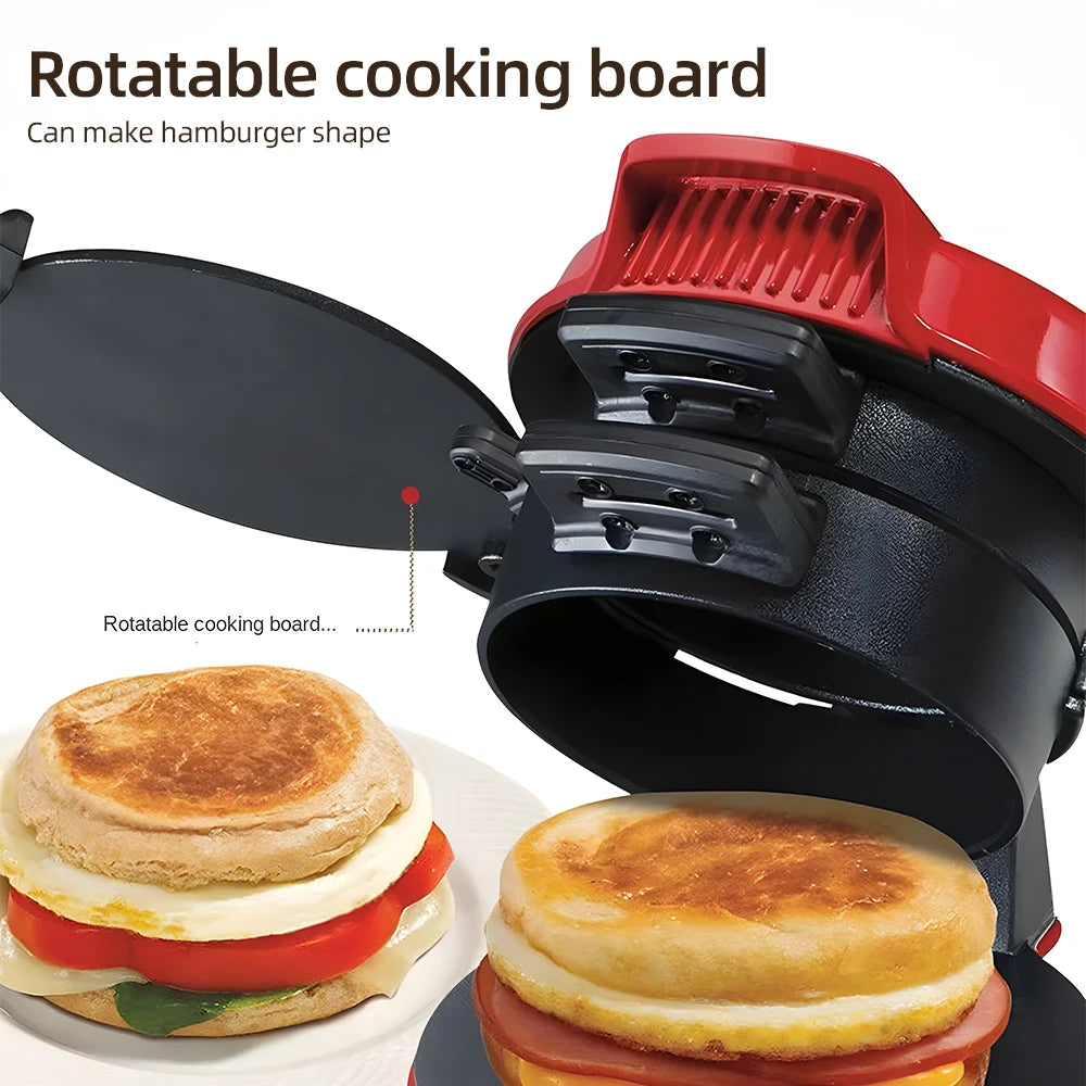 Portable Burger Sandwich Omelette Toaster Maker Breakfast Sandwich Hamburger Maker with Egg Cooker Ring Non Stick for Pancakes - AMULET RING STORE