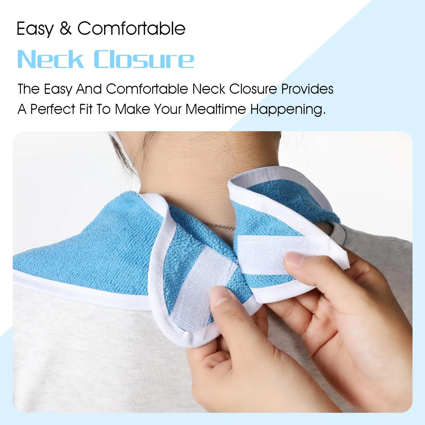 Adult Bibs for Eating Dining Clothing Protector for Elderly and Adults Adjustable Thick Fleece Machine Washable Towel Mouth Wipe - AMULET RING STORE