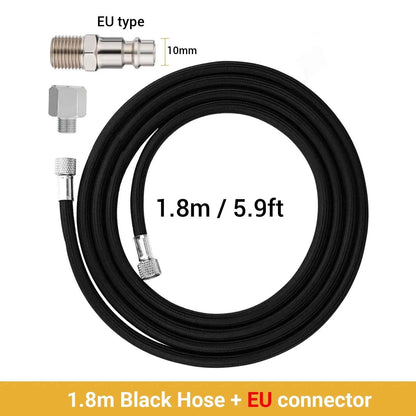 Professional Nylon Braided Airbrush Hose 1/8"*1.8m(5.9ft) Fitting 1/8in EU US Adapter for Air Pump Compresso Accessories - AMULET RING STORE