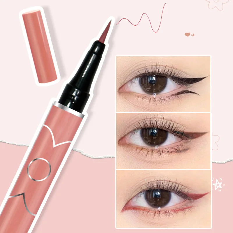 4 Colors Black Matte Liquid Eyeliner Waterproof Lasting Colorful Red Brown Quickily Drying Eyeliner Pencil Eyes Makeup Cosmetics - AMULET RING STORE