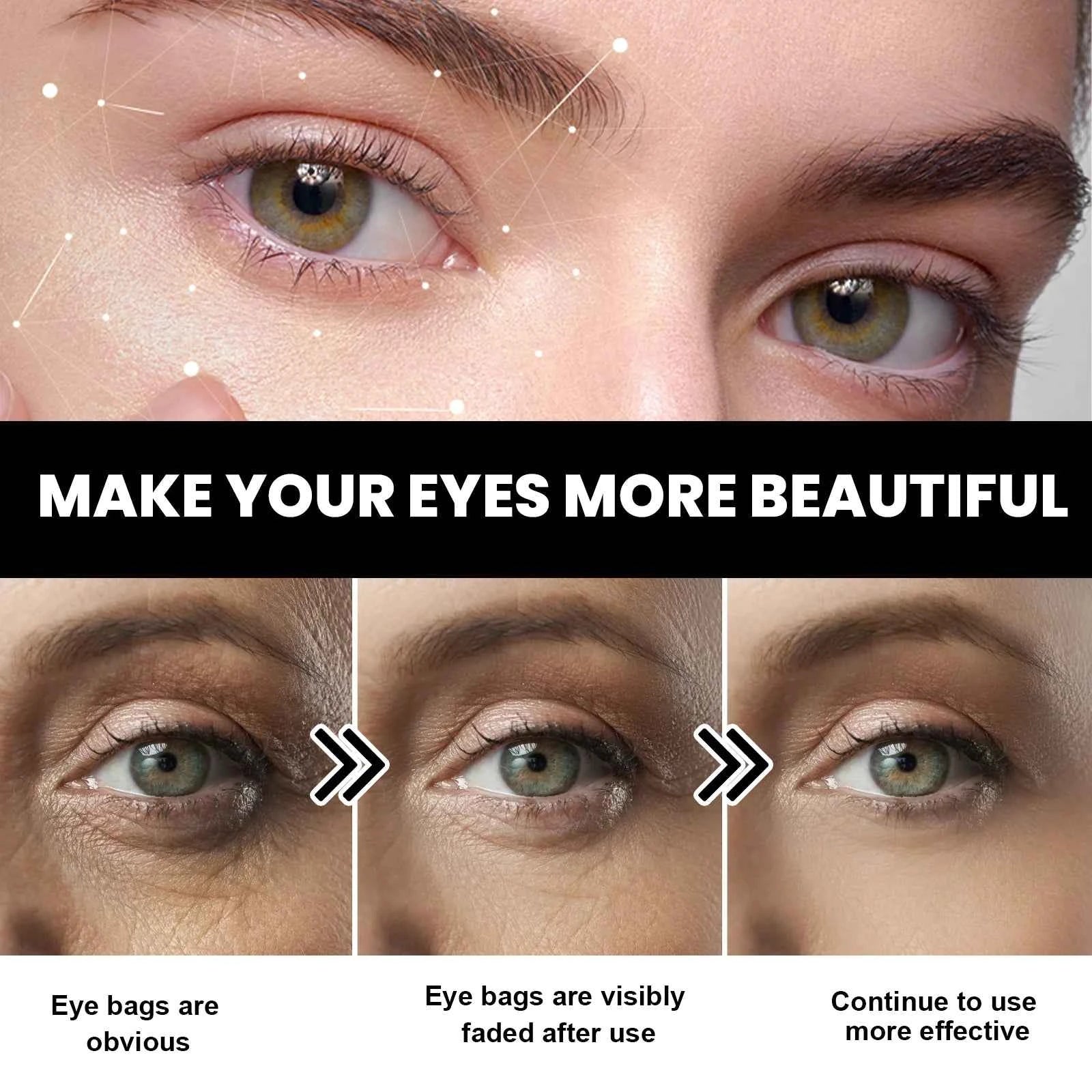 EELHOE Instant Eye Bag Removal Cream Collagen Removal Wrinkles Firming Skin Fade Fine Lines Brighten Dark Circle Anti Puffiness