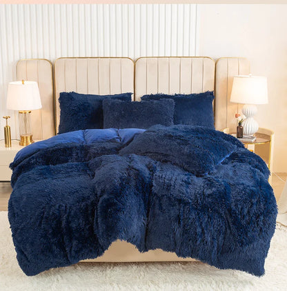 3-Piece Luxurious Plush Duvet Cover Set – Cozy & Soft Bedding, Perfect for Bedroom Comfort, Ideal for Guest Rooms and Dorm Aesth - AMULET RING STORE