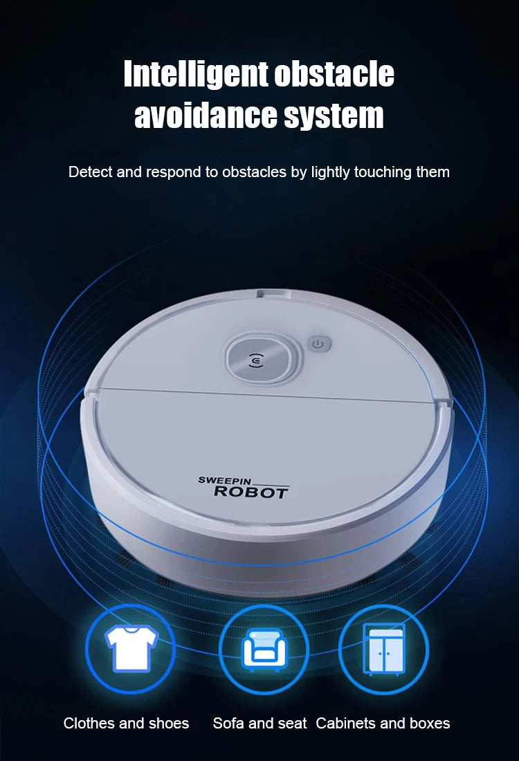 Household Fully Automatic High Suction Intelligent Vacuum Cleaner USB Charging Low-noise Sweeping Robot