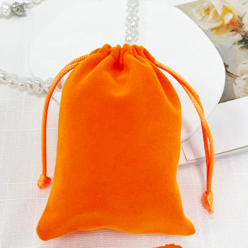 16Colors Jewelry Suede Polyster Nylon Drawstring Vevet Bag Earring Necklace Bracelet Packaging Storage Bag Gift Add Logo - AMULET RING STORE
