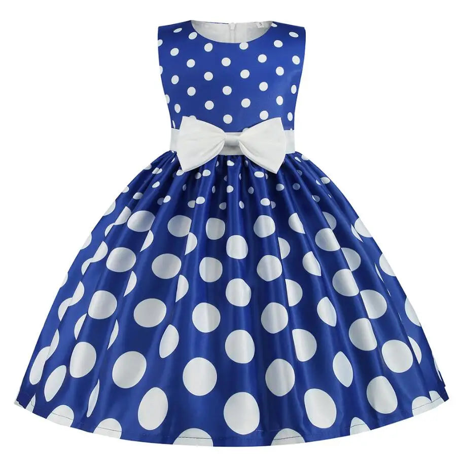 Summer Girls Rose Print Dress Princess Wedding Birthday Party Frocks Satin Children Vestidos Dresses For Girl Christmas Clothing