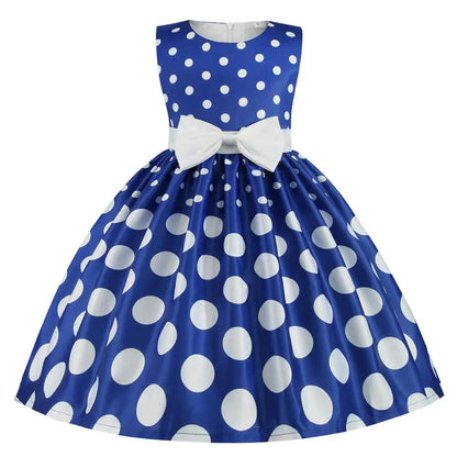 Summer Girls Rose Print Dress Princess Wedding Birthday Party Frocks Satin Children Vestidos Dresses For Girl Christmas Clothing