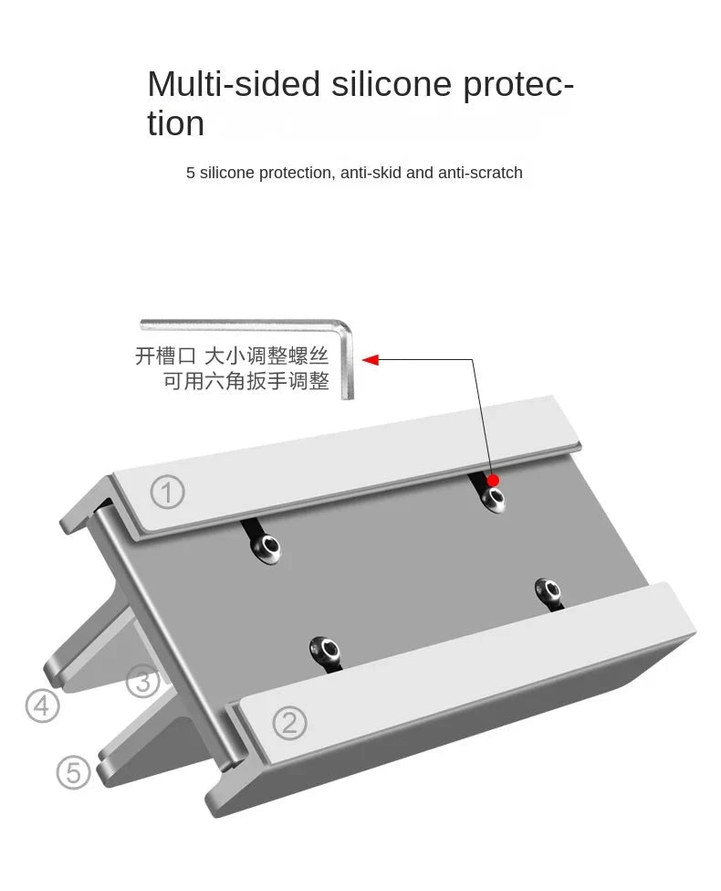 Laptop Stand Vertical Tool-Free Adjustable Aluminum Vertical Laptop Stand Holder Support Macbook Air Pro Laptop Accessories - AMULET RING STORE