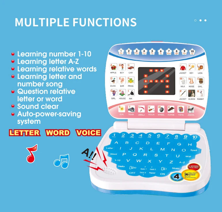 Kids Educational Learning Computer - Electronic Toy - AMULET RING STORE