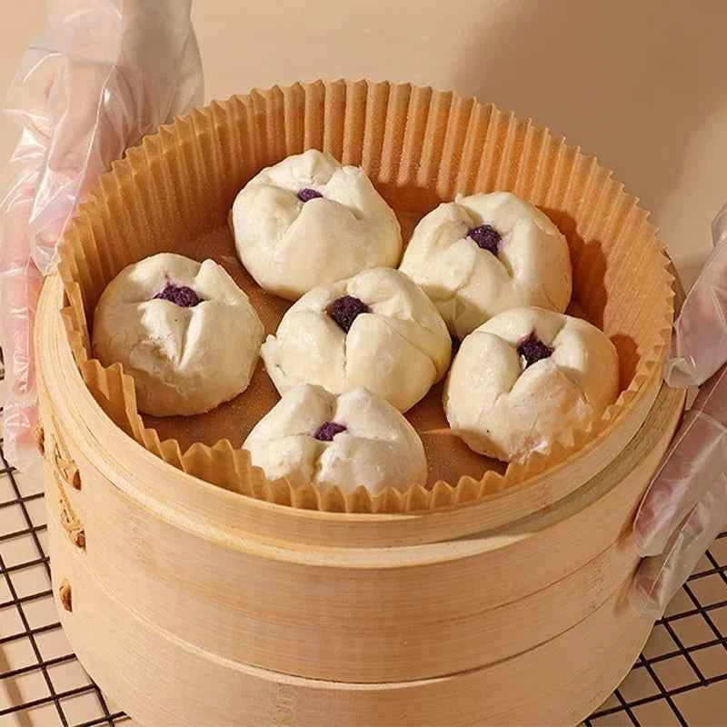 Round Air Fryer Paper Disposable Non-Stick Airfryer Baking Papers Microwave Oven Pot Oil Absorbing Gasket Kitchen Accessories
