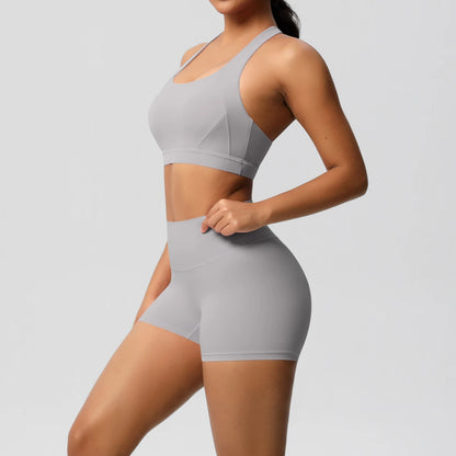 2PCS Yoga Set Nude Feeling Workout Sets Women Tracksuit Gym Push Up Fitness Running Workout Sportwear Sport Bra Leggings Suit