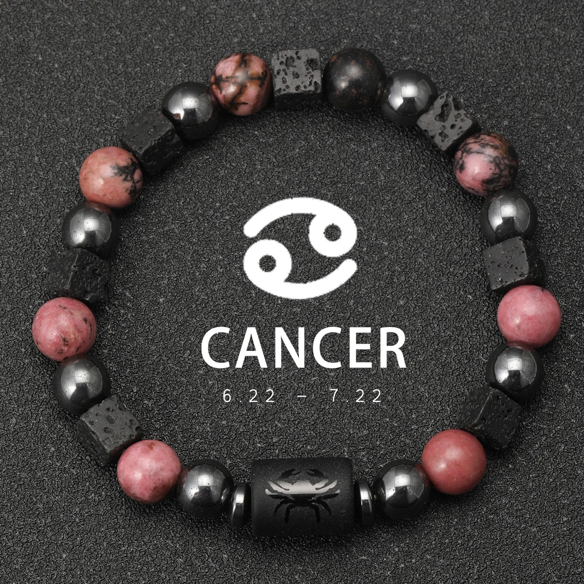 12 Zodiac Signs Natural Stone Bracelets Taurus Cancer Virgo Pisces Bracelets Ladies Men Couples Gift Bracelet aquarius