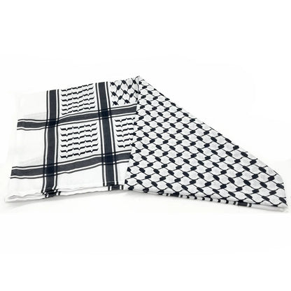 Military Shemagh Tactical Desert Scarf Shemagh Scarf Men Neck Head Wraps for Men Cotton Keffiyeh Arab Wrap with Tassel - AMULET RING STORE